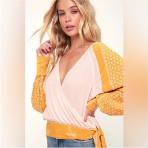 Free People Auxton Thermal Wrap Blouse